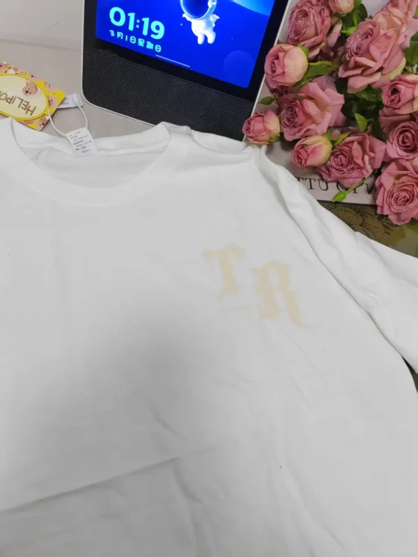 100%纯棉多图字母简单大码透气显瘦高级感减龄爆款圆领透气