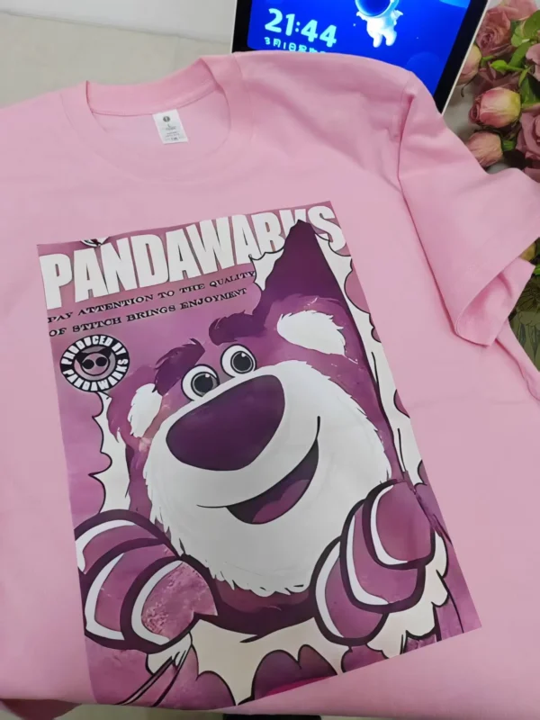 100%纯棉爆款戴帽草莓熊显白高级面款透气显瘦高级感减龄爆款