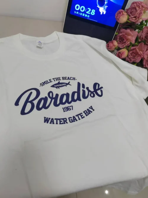 100%纯棉抽象小图简单百搭透气网红款圆领短袖t恤男女夏季爆款